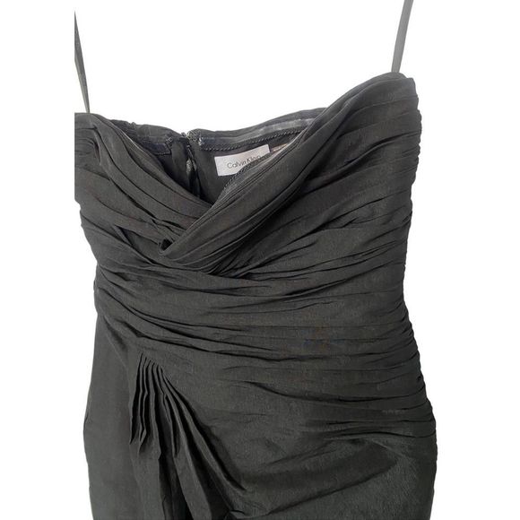 Calvin Klein Strapless Pleated Ruched Mini Cocktail Dress - Picture 5 of 11